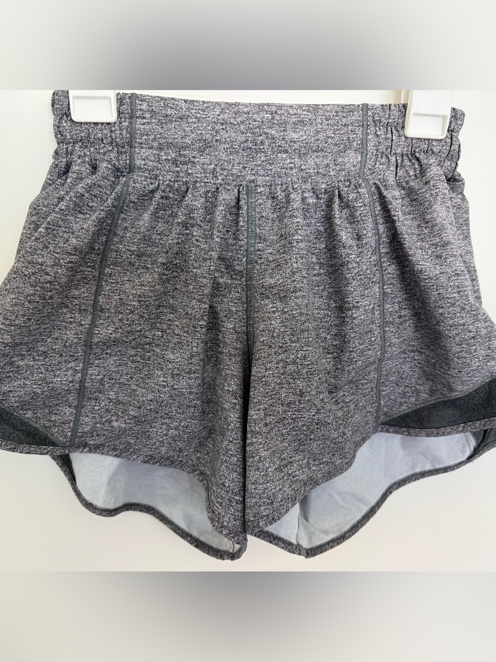 lululemon athletica Gray Marled High-Waist Athletic Shorts